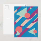 幾何学的な油絵の形 ビンテージパレット ポストカード (正面/裏面)