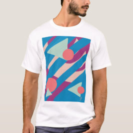 幾何学的な油絵の形 ビンテージパレット Tシャツ