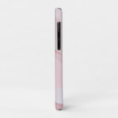 幾何学的な波パステルピンクのローズカラーと名前 Case-Mate iPhoneケース (裏面/左)