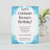 幾何学的な海の大人誕生日パーティー 招待状 (スタンド正面)