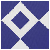 幾何学的な海軍および白いダイヤモンドパターン生地 ファブリック (クローズアップ)