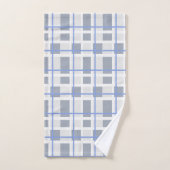 幾何学的な灰色および青の浴室タオルセット バスタオルセット (ハンドタオル)