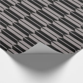 幾何学的な灰色および黒いパターン ラッピングペーパー (角)