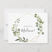 幾何学的な熱帯スペインのの花嫁の提案 ノートカード (正面)