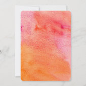 幾何学的な熱帯フローラ金ゴールド水の結婚色 招待状 (裏面)