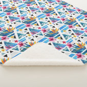 幾何学的な熱帯花のパターン シェルパブランケット (3/4)