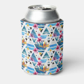 幾何学的な熱帯花パターン 缶クーラー (缶裏面)