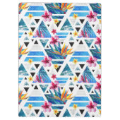 幾何学的な熱帯花模様 クリップボード (裏面)