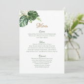 幾何学的な熱帯葉緑のパーム結婚アートM メニュー (スタンド正面)