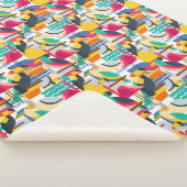 幾何学的な熱帯鳥 シェルパブランケット (3/4)