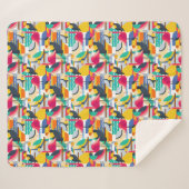 幾何学的な熱帯鳥 シェルパブランケット (正面(横))