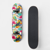 幾何学的な熱帯鳥 スケートボード (正面)