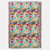 幾何学的な熱帯鳥 スローブランケット (正面縦)