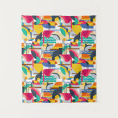 幾何学的な熱帯鳥 タペストリー (正面)