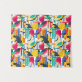 幾何学的な熱帯鳥 タペストリー (正面(横))