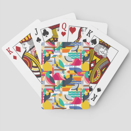 幾何学的な熱帯鳥 トランプ (裏面)