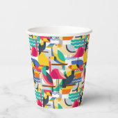 幾何学的な熱帯鳥 紙コップ (裏面)