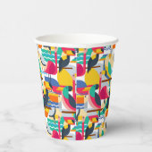 幾何学的な熱帯鳥 紙コップ (右)