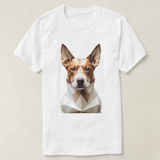 幾何学的な犬のTシャツ Tシャツ (デザイン正面)