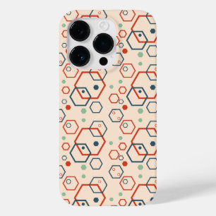 幾何学的な現代の色付き六角形パターン Case-Mate iPhone 14 PROケース