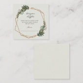 幾何学的な男女兼用おむつくじベビーシャワー エンクロージャーカード (正面/裏面)