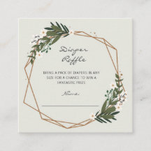 幾何学的な男女兼用おむつくじベビーシャワー