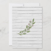 幾何学的な白い木の緑のフローラ甘い16 招待状 (裏面)