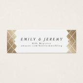 幾何学的な白い金ゴールドギャツビーのウェディングギフト (正面)