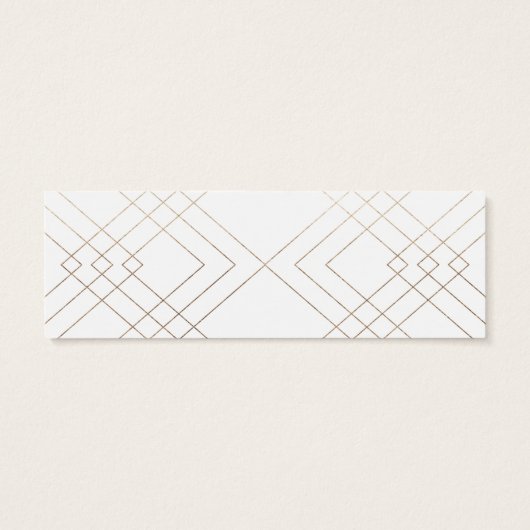 幾何学的な白い金ゴールドギャツビーのウェディングギフト (裏面)