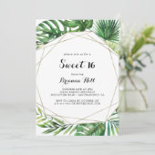 幾何学的な目的地の甘い16誕生日パーティー 招待状 (スタンド正面)