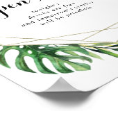 幾何学的な目的地の結婚式のオープンバー記号 ポスター (角)