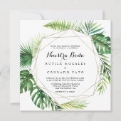 幾何学的な目的地Nuestra Boda結婚の 招待状 (正面)