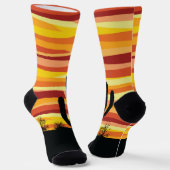 幾何学的な砂漠の夕日 ソックス (傾斜あり)