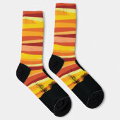 幾何学的な砂漠の夕日 ソックス (右)