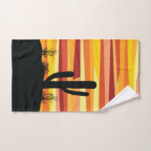 幾何学的な砂漠の夕日 バスタオルセット (ハンドタオル)