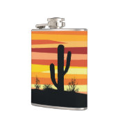 幾何学的な砂漠の夕日 フラスク (左)