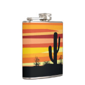 幾何学的な砂漠の夕日 フラスク (右)