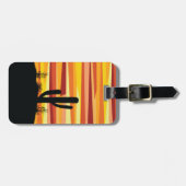 幾何学的な砂漠の夕日 ラゲッジタグ (正面横)