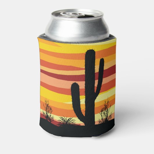 幾何学的な砂漠の夕日 缶クーラー (缶裏面)