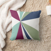 幾何学的な破烈の三角形の芸術の紫色の青緑 クッション (ブランケット)