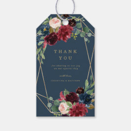 幾何学的な秋のエレガンス ギフトタグ