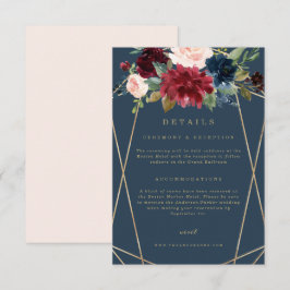 幾何学的な秋の優雅さの詳細カード 招待状