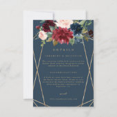 幾何学的な秋の優雅さ詳細カード 招待状 (正面)