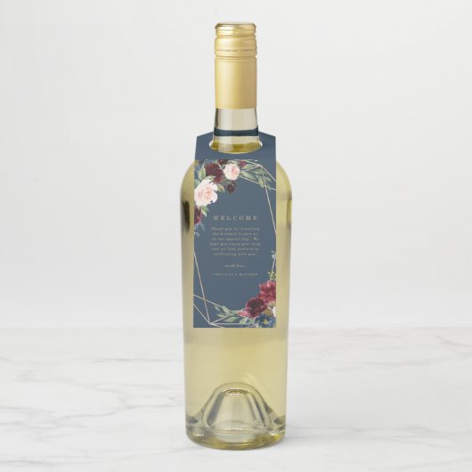 幾何学的な秋の優雅の歓迎のボトルのハンガー ボトルネックタグ (ボトル)