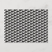 幾何学的な立方体の錯視パターン ポストカード (正面)