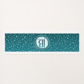 幾何学的な紫と緑 ヨガマット (裏面(横))