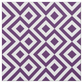 幾何学的な紫色および白い雷文パターン生地 ファブリック (見本)