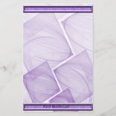幾何学的な紫色の正方形抽象芸術 便箋 (正面)