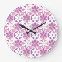 幾何学的な紫色の水彩花タイルのパターン