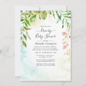 幾何学的な結晶の緑をシャワーで駆動 招待状 (正面)